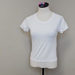 Athleta White Short Sleeve Tee